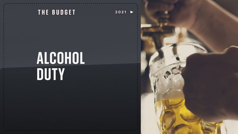 Alcohol duty - graphic for rolling budget coverage 27 October
