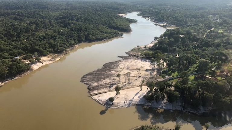 The 3,977-mile-long Amazon River, the second-longest river on Earth after the Nile