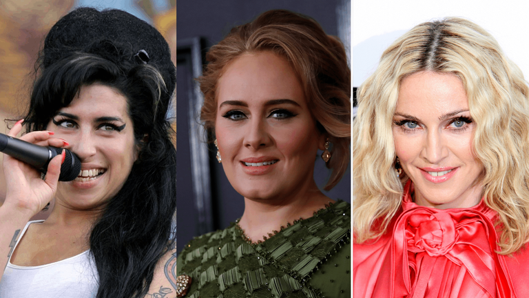 21 tops charts as best-selling women singers in UK revealed ahead of Amy Winehouse and Madonna | Ents & Arts News | Sky News