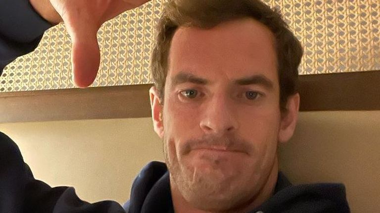 Andy Murray reveals he&#39;s in wife Kim&#39;s bad books after his wedding ring was stolen. Pic: Instagram