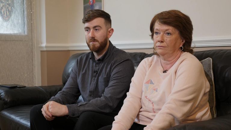 Mr Hood&#39;s mother Breda Guckion and brother Alex Hood were speaking to Sky News when he phoned from Dubai.