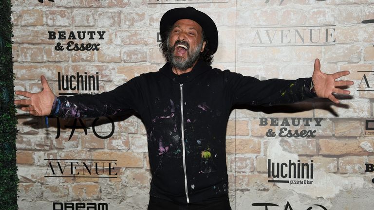 Mr. Brainwash arrives at the TAO, Beauty and Essex, Avenue and Luchini Los Angeles grand opening on Thursday, March 16, 2017. Pic: AP