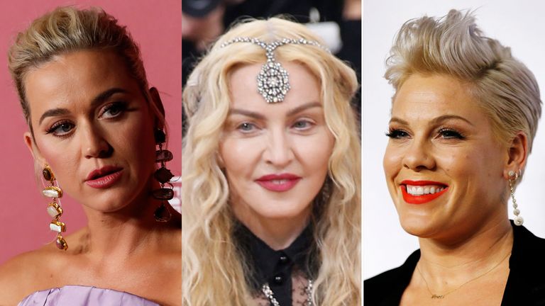 Katy Perry, Madonna, Pink