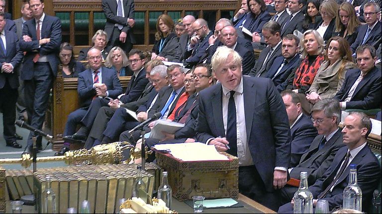 Health Secretary Sajid Javid was asked why Conservative MPs - including the prime minister - were not wearing masks in the House of Commons
