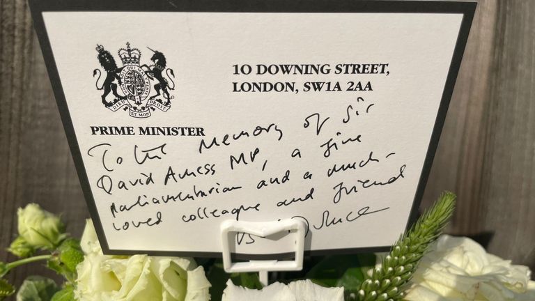 The letter of tribute to Sir David written by Boris Johnson. Pic: 10DowningStreet