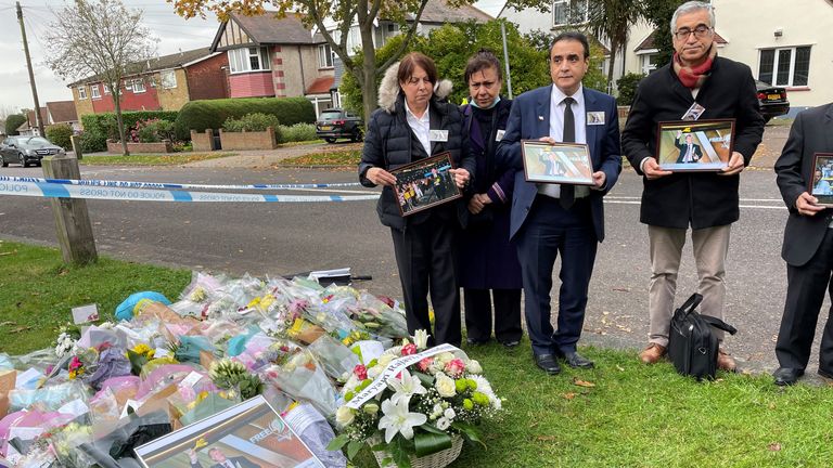 Members of the National Council of Resistance of Iran laying tributes to Sir David