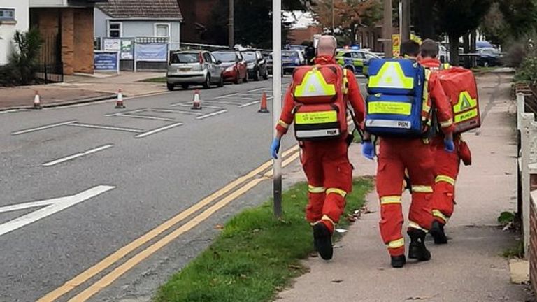 Emergency services at the scene. Pic: @LeeJordo1