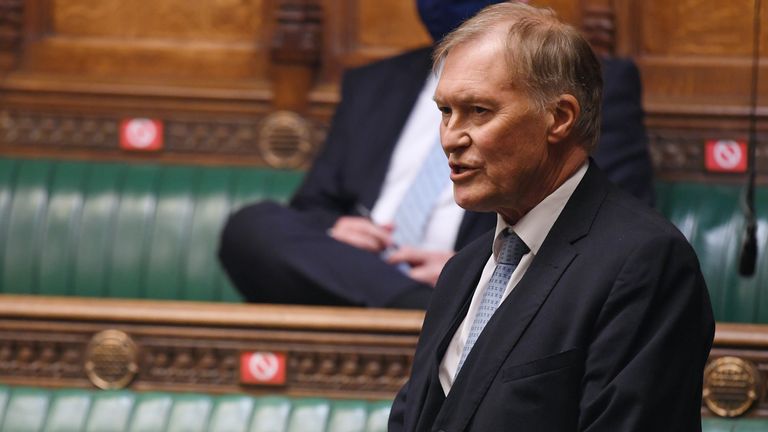 Sir David Amess speaking during Prime Minister&#39;s Questions in June. Pic: UK Parliament/Jessica Taylor