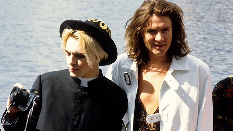 Nick Rhodes und Simon Le Bon von Duran Duran pictured in 1989. Pic: Rudi Keuntje/Geisler-Fotopress/picture-alliance/dpa/AP Images