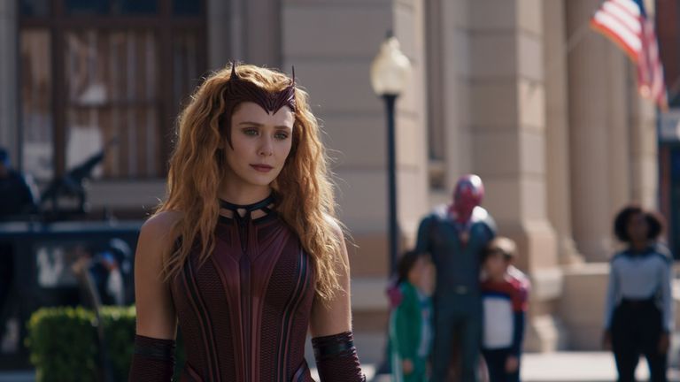 Elizabeth Olsen as Wanda/The Scarlet Witch in WandaVision. Pic: Marvel Studios