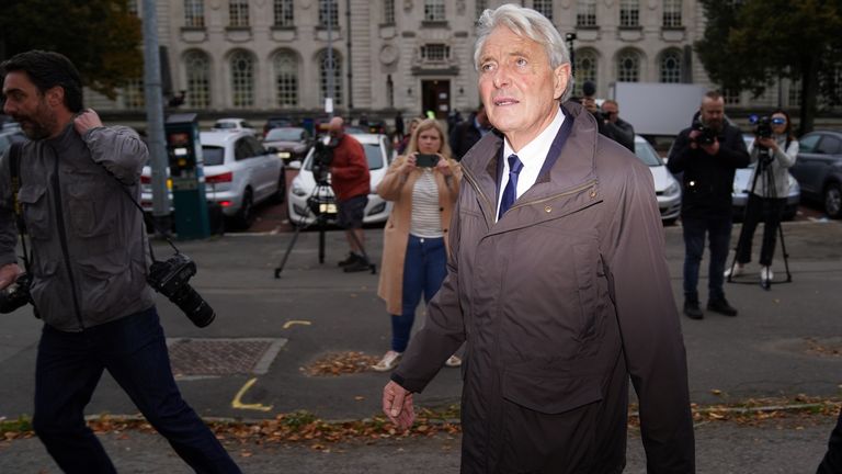 David Henderson arriving at Cardiff Crown Court on 18 October.