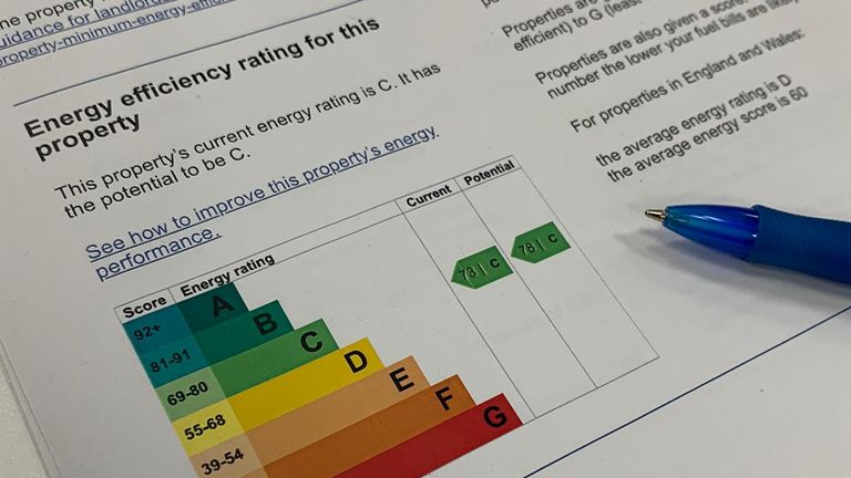 example of an energy performance certificate (EPC)