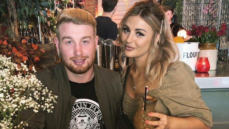 Danny Hodgson Coma -  British footballer who was left in a coma after being punched in Australia
Pictured with partner Jessica Louise Pollock
Pic: Facebook
Sent by PR - emma@theprcollaborative.com.au