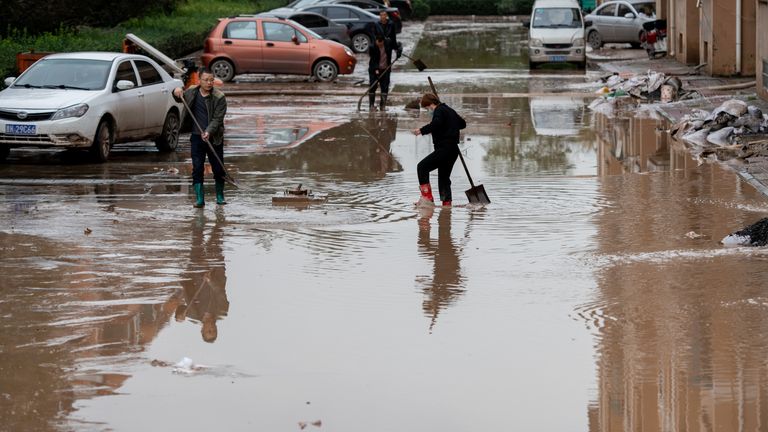 Thousands of homes have been hit by the flooding in northern China