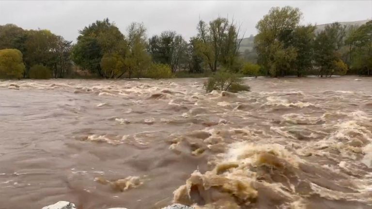 Heavy rainfall has caused parts of northwest England and southwest Scotland to flood. 
