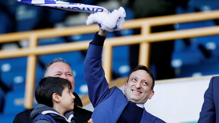 Soccer Football - FA Cup Quarter Final - Millwall v Brighton & Hove Albion - The Den, London, Britain - March 17, 2019 Brighton chairman Tony Bloom celebrates after the match Action Images via Reuters/Paul Childs
