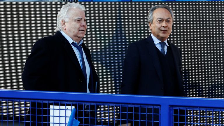 Soccer Football - Premier League - Everton v Arsenal - Goodison Park, Liverpool, Britain - December 21, 2019 Everton chairman Bill Kenwright and owner Farhad Moshiri arrive before the match Action Images via Reuters/Jason Cairnduff