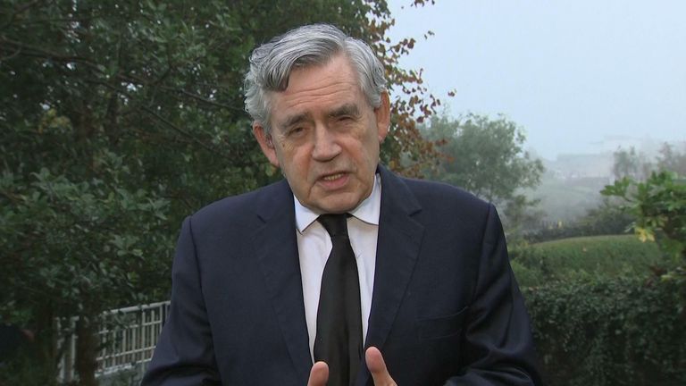 Gordon Brown urged society not to give up on its democratic values in the face of terrorism, following the killing of a Conservative MP. 