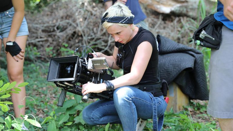Cinematographer Halyna Hutchins is seen in this undated handout photo received by Reuters on October 23, 2021. Mandatory credit SWEN STUDIOS/Handout via REUTERS. ATTENTION EDITORS - THIS IMAGE HAS BEEN SUPPLIED BY A THIRD PARTY. MANDATORY CREDIT