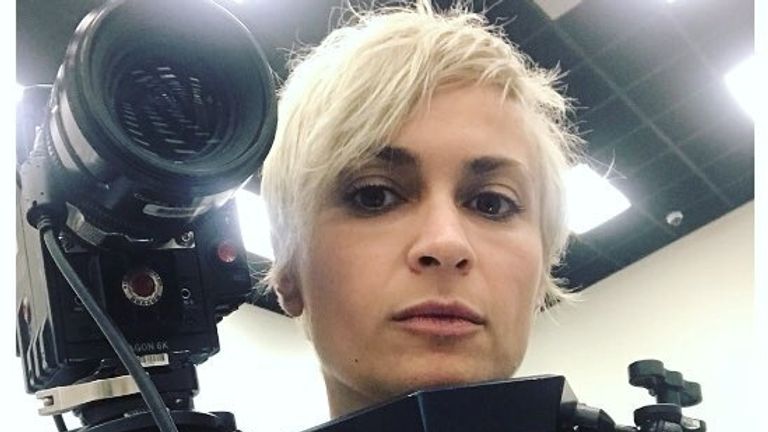 Halyna Hutchins, Cinematographer "rust", Selfie pose of this photo taken from social media. This image was provided by a third party, courtesy of HALYNA HUTCHINS via Instagram / REUTERS. Required credit. No resale. There is no archive.