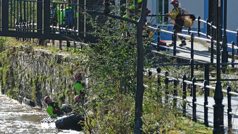 Emergency services at the river. Pic: Martin Cavaney