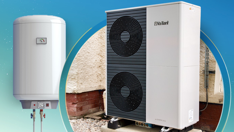 The government wants all gas boilers to be replaced with low carbon heat pumps (R) by 2030