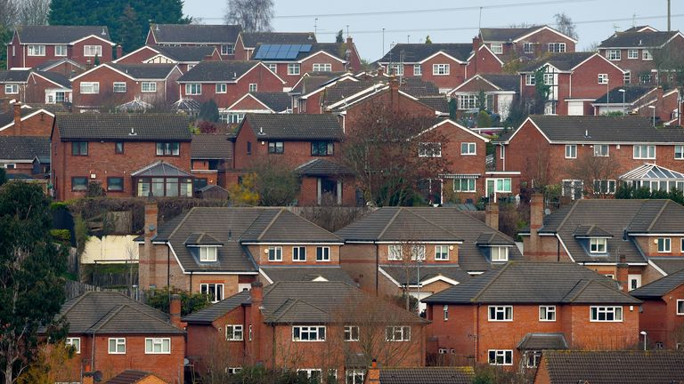 File photo dated 18/12/16 of a general view of houses in Rothwell, Northamptonshire. The UK is lagging behind most European countries in selling and installing low carbon heat pumps to clean up the emissions from heating homes, data show. Issue date: Monday September 13, 2021.