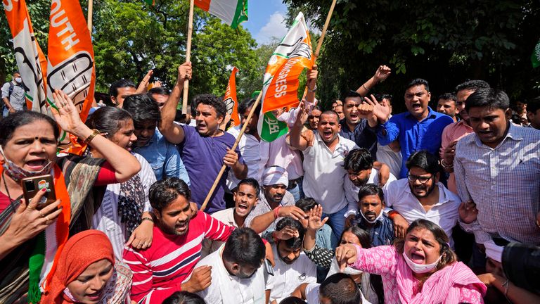 Tensions spread to New Delhi following the violence in the northern state of Uttar Pradesh. Pic: AP