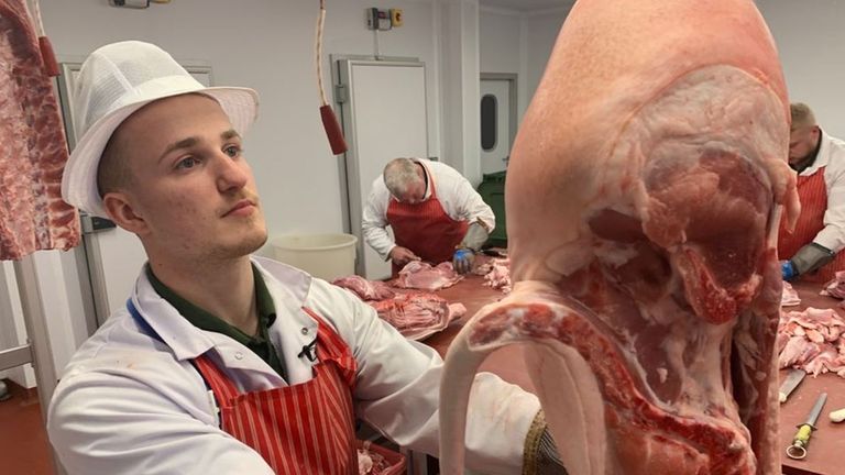 Mr Western said there is &#39;a lot of stigma&#39; around becoming a butcher  