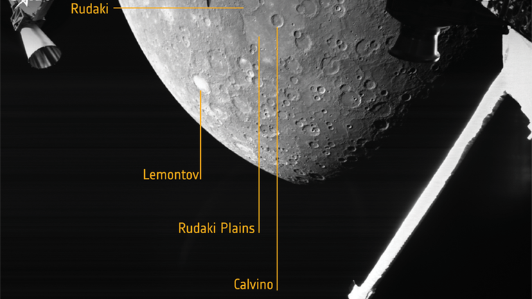 La mission BepiColombo a capturé ses premières images de Mercusry.  Photo : ESA/JAXA