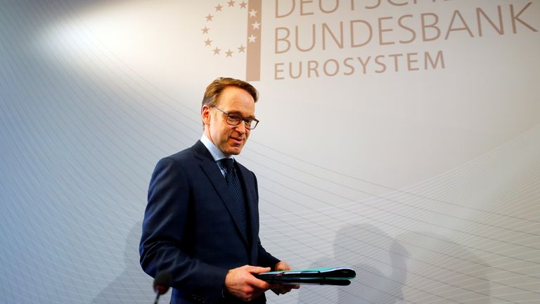 German Bundesbank President Jens Weidmann presents the annual 2018 report in Frankfurt, Germany, February 27, 2019