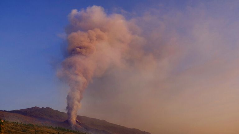 Cumbre Vieja is pictured on 4 October. Pic: AP