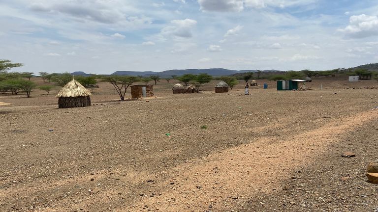 Homes near Lake Turkana