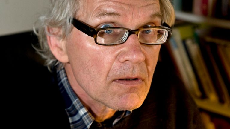 Swedish artist Lars Vilks at his home outside Hoganas in Sweden, Sunday May 16, 2010. Vilks, who had lived under police protection since his 2007 sketch of the Prophet Muhammad with a dog’s body brought death threats, 