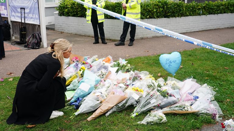 Flowers were still being laid on Saturday