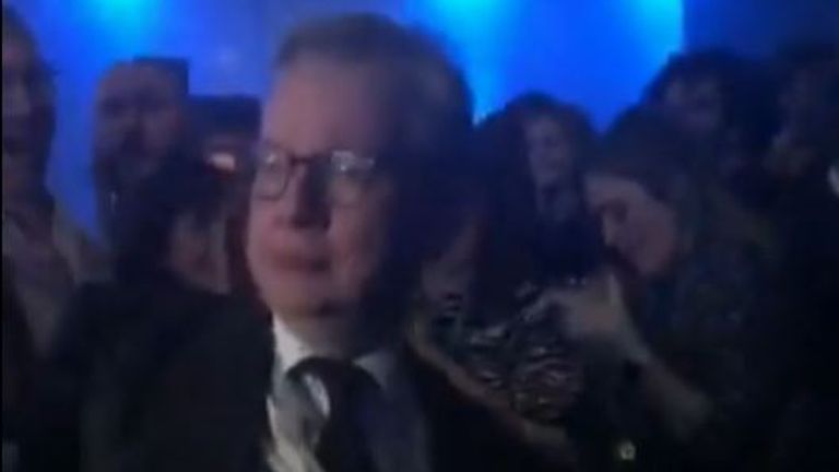 Michael Gove dancing at the Conservative Party conference
