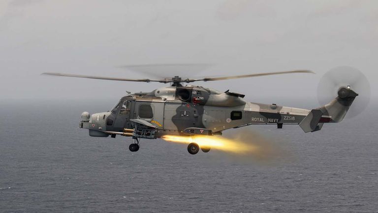 Martlet firing on the Carrier Strike Group deployment. Pic: Ministry of Defence