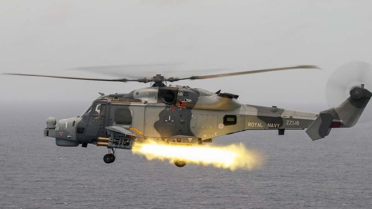 Martlet firing on the Carrier Strike Group deployment. Pic: Ministry of Defence