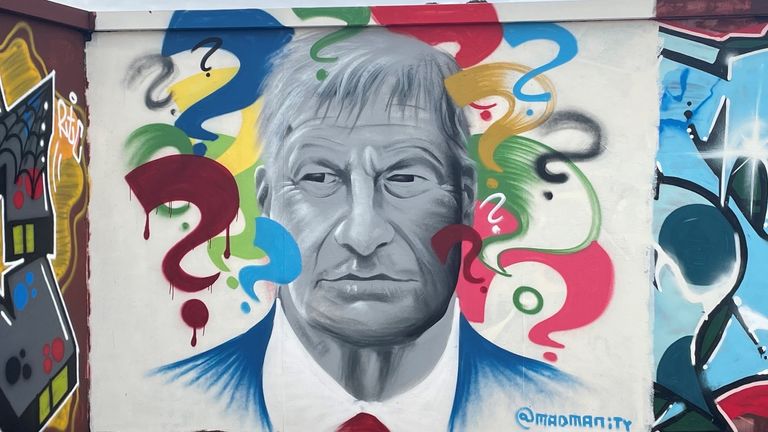 A mural of Sir David Amess has appeared at a skatepark he opened 13 years ago. - The art is the work of local artist Madmanity in  Leigh-on-Sea, Essex
Image taken by Aisha Zahid 