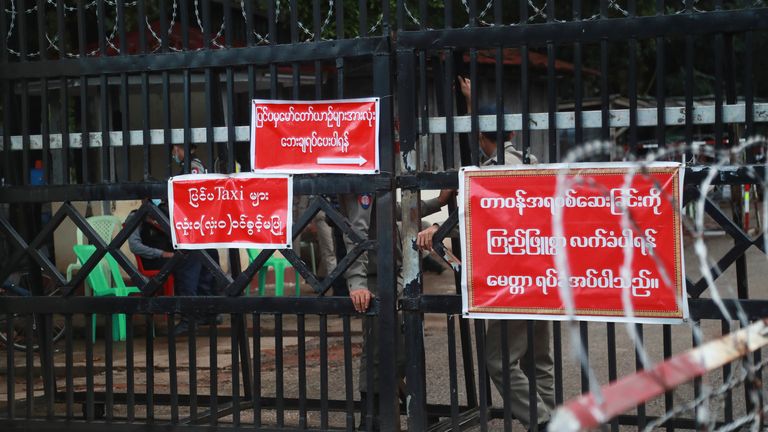 Pic: AP
The outside of Insein prison in Yangon