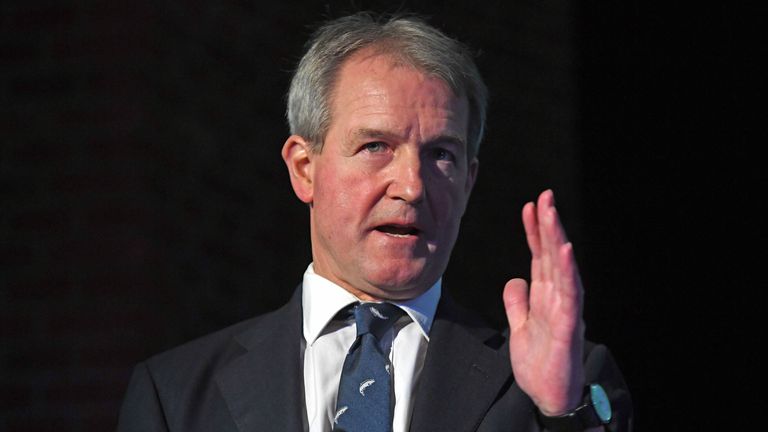 Owen Paterson during a press conference in central London with former Ukip leader Nigel Farage where they launched a paper on the impact of Brexit on the fisheries industry.