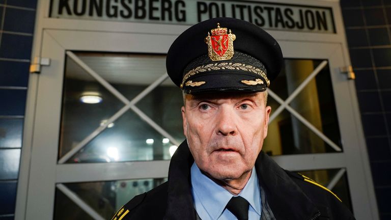 Police chief Oyvind Aas said there was 'major police activity' in the area