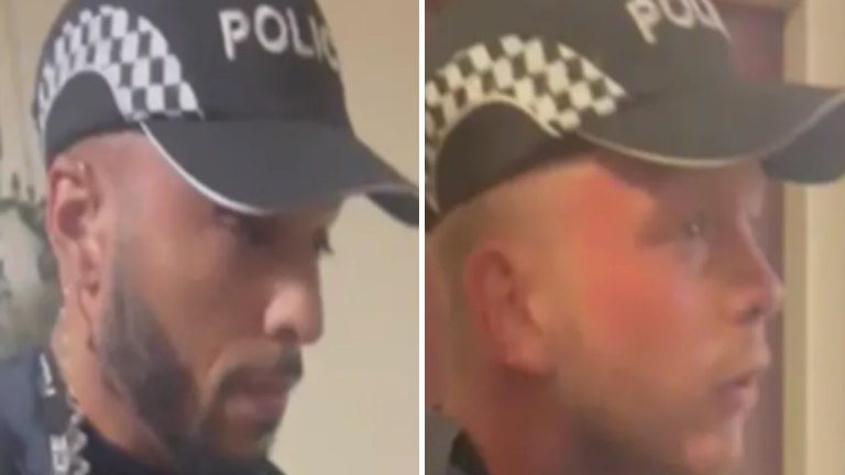 Appeal after viral video shows two men dressed as police officers trying to enter London home | UK News | Sky News