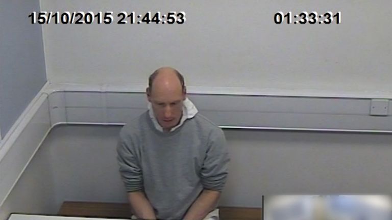 Metropolitan Police handout screengrab image dated 15/10/2015 of the police interview of serial killer Stephen Port who was found guilty at the Old Bailey, London of murdering four young gay men to fulfil his depraved sexual fantasies. PRESS ASSOCIATION Photo. Issue date: Wednesday November 23, 2016. The 41-year-old chef stalked his victims on dating websites and plied them with drinks spiked with fatal amounts of drug GHB to rape them while they were unconscious. See PA story COURTS Poison. Photo credit should read: Metropolitan Police/PA Wire..NOTE TO EDITORS: This handout photo may only be used in for editorial reporting purposes for the contemporaneous illustration of events, things or the people in the image or facts mentioned in the caption. Reuse of the picture may require further permission from the copyright holder. 