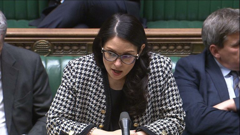 Priti Patel makes a statement to the House of Commons about MPs safety