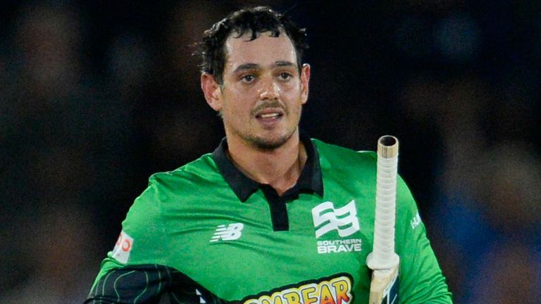 Quinton de Kock of Southern Brave during the The Hundred match between Southern Brave and Welsh Fire at the Ageas Bowl, Southampton

11 Aug 2021