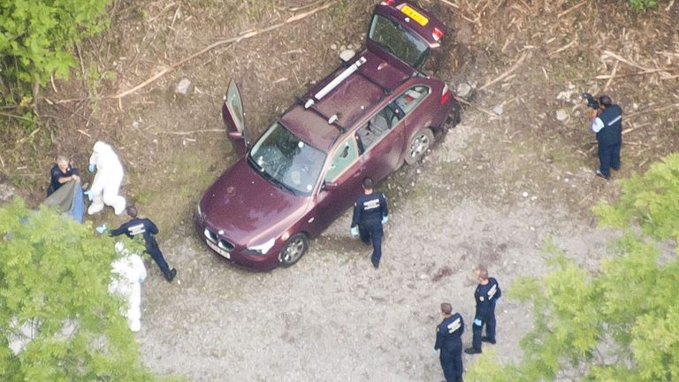 The Scene Of Murder In The Forest Near Chevaline And Lake Annecy In The French Alps. Exc .web After Print / .. Engineer Saad Al-hilli 50 Dentist Wife Ikbal Al-hilli Murdered Daughter Zainab Al-hilli 7 Was Shot Pistol-whipped And Left For Dead Little