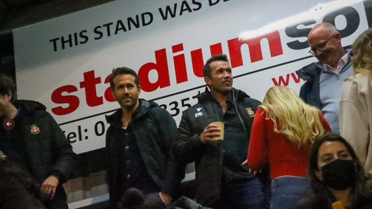 Ryan Reynolds and Rob McElhenney were seen at Wrexham Pic: Wrexham AFC