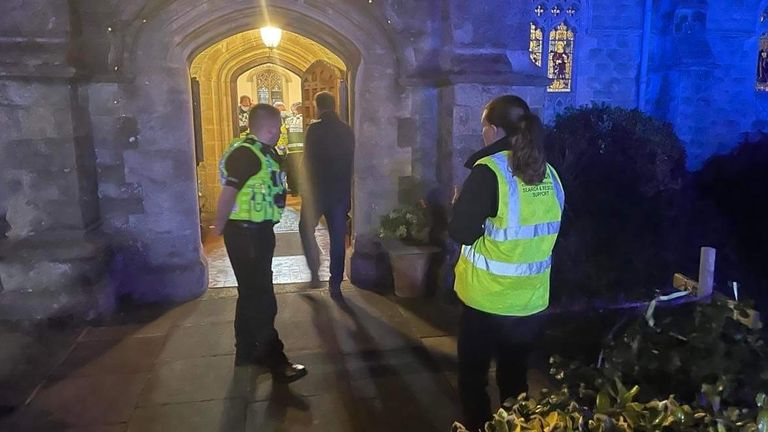 A casualty centre has been set up at St Mark&#39;s Church in Salisbury. Pic: Paul Sample
