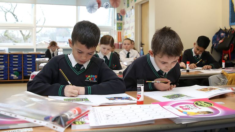 File photo dated 08/03/21 of children in the classroom at school. The Government's rhetoric on "levelling up" and the importance of education must be backed up with action, a school leaders' union chief will urge in a speech on Friday at the NAHT union's conference in London.